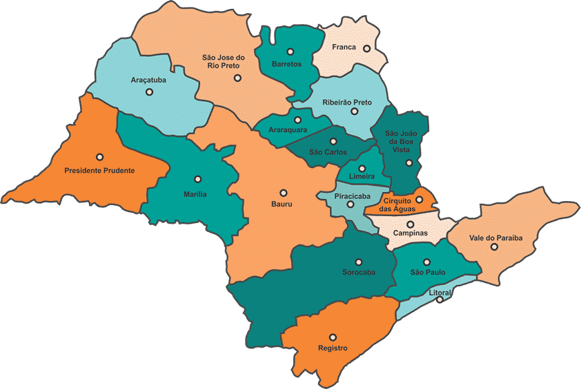 Mapa de atendimento Higiclear Área de Atendimento: Estado de São Paulo