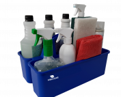 kit de limpeza cesta de limpeza azul higiclear