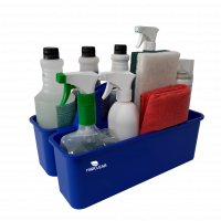 kit de limpeza cesta de limpeza azul higiclear
