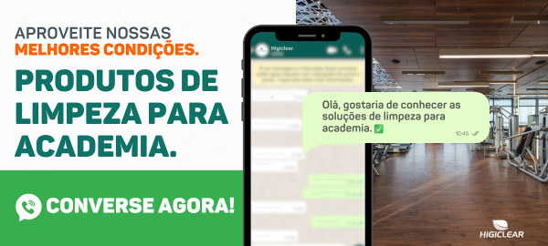 banner produtos de limpeza para academia