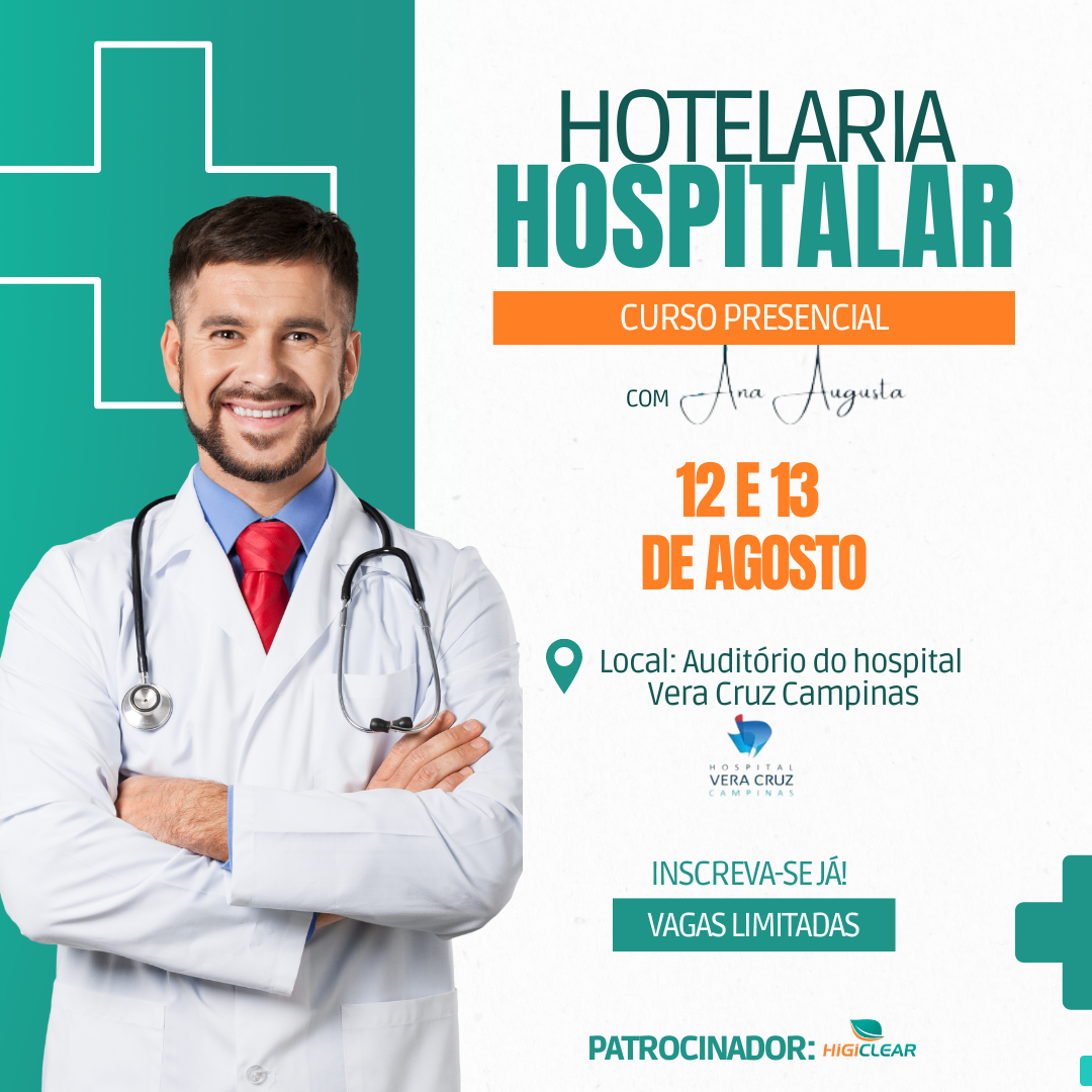 Curso Hotelaria Hospitalar patrocínio Higiclear